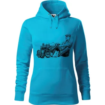 Dámská mikina Mikina - Souboj s sutoveteránem Barva: Modrá - tyrkysová (44), Velikost: XXL, Střih: Dámské