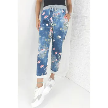 Novi fashion Tepláky s květy 3292D.BL.FLW Velikost: M-3XL