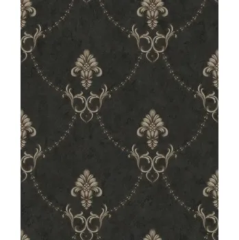 Tapeta Vliesová tapeta 558019 černý štuk se zámeckým ornamentem 0,53x10,05m