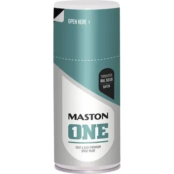 Barva ve spreji Lak ve spreji Maston ONE Satin RAL5018 tyrkysově modrý 150 ml