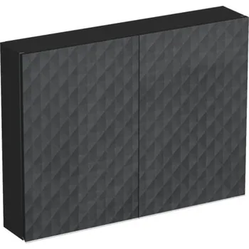 Koupelnový nábytek Koupelnová skříňka závěsná Intedoor TRENTA černá matná 80 x 60 x 15 cm TRE HZ 80x15 2D B U129