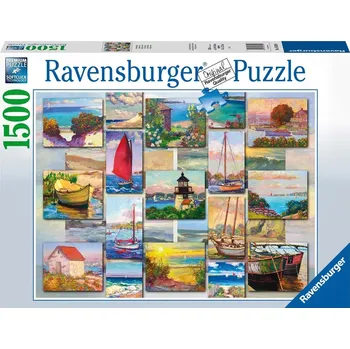 Puzzle RAVENSBURGER Lodě a pobřeží 1500 dílků