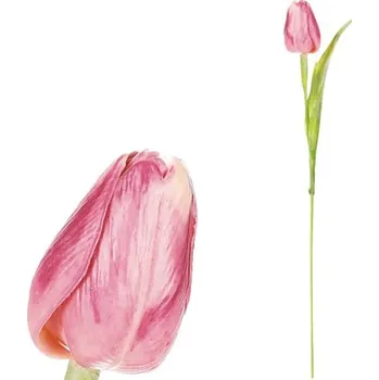 umělá květina Umělá květina plastový tulipán 43 cm růžová