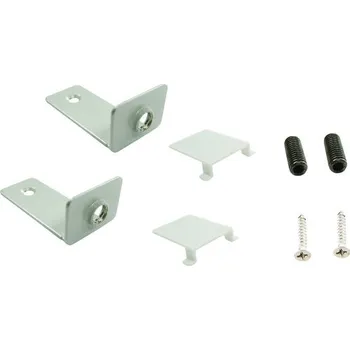 Příslušenství pro plot L úchyt s krytem a šrouby stříbrný