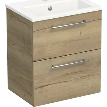 Koupelnový nábytek Koupelnová skříňka s umyvadlem Intedoor TRENTA 50 cm dub halifax přírodní TRE MINI 50 2Z S 80