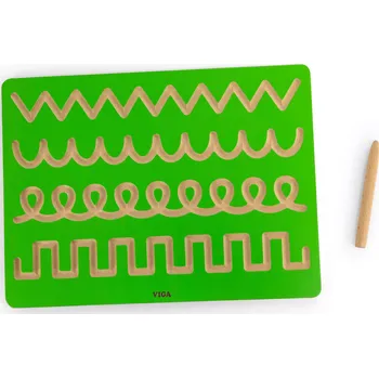 Dřevěná hračka VIGA Grafomotorická deska pro výuku psaní