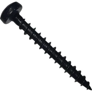 Vrut Vrut univerzální půlkulatá hlava pozidriv zinek černý 5,0x40, 20 ks