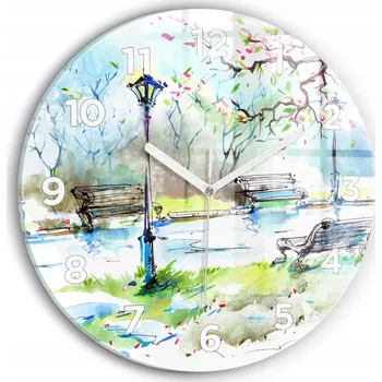 Hodiny Nástěnné hodiny Wallfluente zelené 30 cm