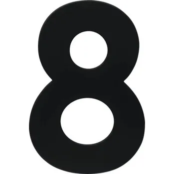 Domovní číslo Nerezové číslo RN.120L.8.CE v plochém „2D“ provedení, matná černá