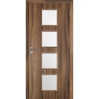 Interiérové dveře Interiérové dveře Solodoor Zenit 23 prosklené 60 P fólie ořech (VÝROBA NA OBJEDNÁVKU)