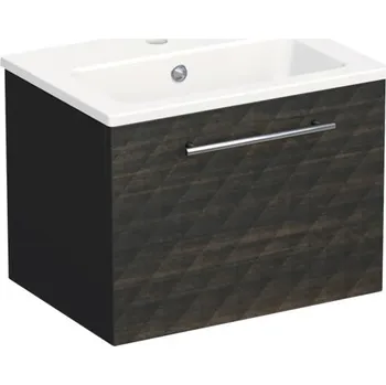Koupelnový nábytek Koupelnová skříňka s umyvadlem Intedoor TRENTA 50 cm černohnědá TRE MINI 50 1Z S LR29
