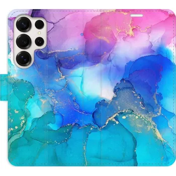 Pouzdro na mobilní telefon Flipové pouzdro iSaprio - BluePink Paint - Samsung Galaxy S25 Ultra