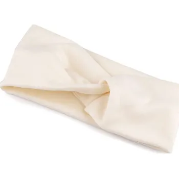 Čepice Dámská čelenka soft fleece křížená - 1 krémová světlá