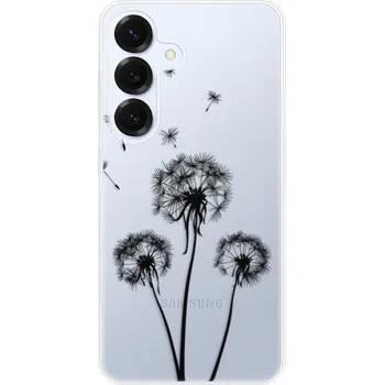 Pouzdro na mobilní telefon Odolné silikonové pouzdro iSaprio - Three Dandelions - black - Samsung Galaxy S25