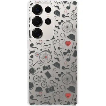 Pouzdro na mobilní telefon Odolné silikonové pouzdro iSaprio - Vintage Pattern 01 - black - Samsung Galaxy S25 Ultra