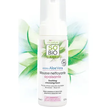 Kosmetika SO'BiO ETIC Pěna čisticí zklidňující Aloe Vera 150ml SO’BiO étic