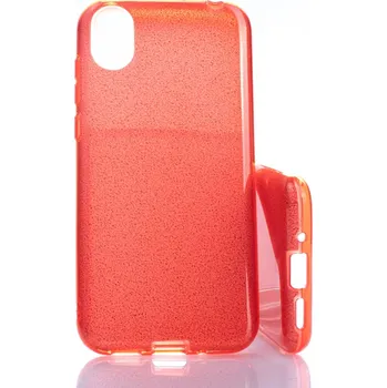 Pouzdro na mobilní telefon Pouzdro Glitter 3V1 Case Huawei Y5 2019 Červené