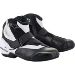 Boty SMX-1 R VENTED, ALPINESTARS (černá/bílá, perforovaná obšívka, vel. 44) ALPINESTARS M130-421-44