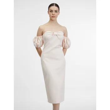 Dámské šaty Orsay Béžové dámské šaty - Dámské Orsay krémová 2715898