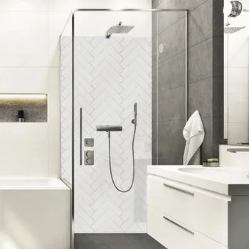 mySpotti Shower Herrinbone Tiles White 255x150 cm SH-255100-1918-HB bílá