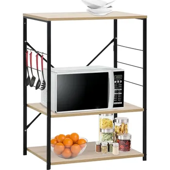 Příborník do zásuvky Skříňka na mikrovlnku černá 60x39,6x79,5 cm kompozitní dřevo