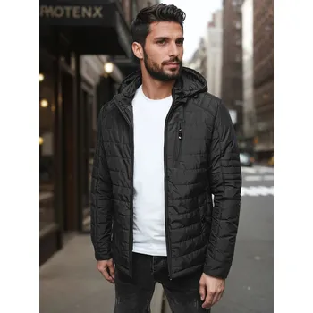 Pánská prošívaná bunda s kapucí DStreet černá 3276922