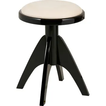 Discacciati stolička 101 - Černý lesk, světlý semiš sedák