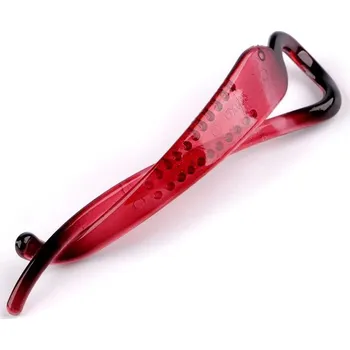 Velká spona do vlasů se zoubky - 1 červená tm. transparent