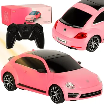 RC model auta Rastar RC auto VOLKSWAGEN Beetle UV 1:24 růžové