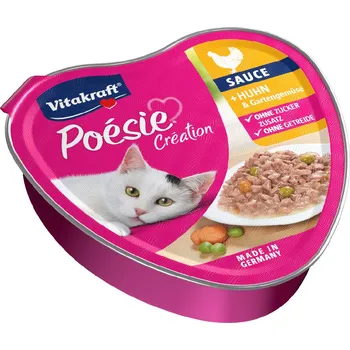 Krmivo pro kočku 15x85g Vitakraft Poésie Création - kuřecí a zelenina v omáčce