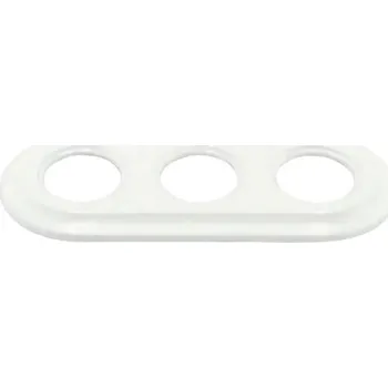 vypínač Porcelánový trojrámeček Bohemia-Design K1-R463 bílý