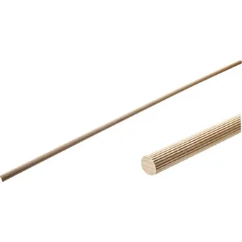 Nábytkové kování Kulatina 14x1000mm drážkovaná buk GP 50 ks