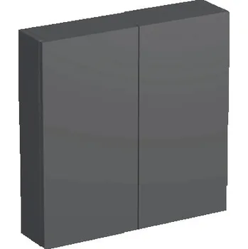 Koupelnový nábytek Koupelnová skříňka závěsná Intedoor TRENTA antracit matný 60 x 60 x 15 cm TRE HZ 60x15 2D B A3396