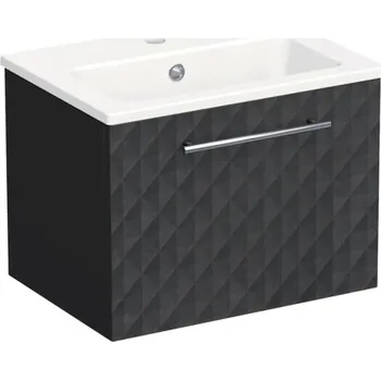 Koupelnový nábytek Koupelnová skříňka s umyvadlem Intedoor TRENTA 50 cm černá matná TRE MINI 50 1Z S U129