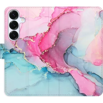 Pouzdro na mobilní telefon Flipové pouzdro iSaprio - PinkBlue Marble - Samsung Galaxy S25