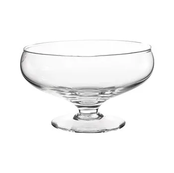 MISKA SKLENĚNÁ NA NOŽCE PRŮMĚR 19CM VÝŠKA 12CM