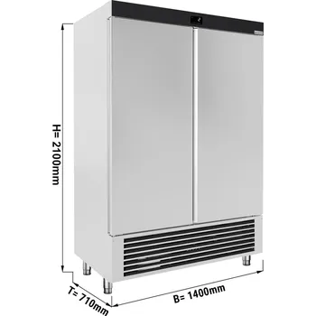 Lednice G.Gastro Commercial Refrigerator Stainless Steel PREMIUM - 1200L - 2 Door - Bottom-mount - −2 to +8 °C