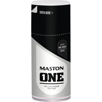 Barva ve spreji Lak ve spreji Maston ONE Satin Black RAL9005 tmavočerný 150 ml