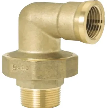 Instalatérský materiál Rohové šroubení 90°C Gebo Gold vnitřní 2"x vnější 2"
