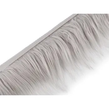 Dekorační kožešina pro výrobu skřítků a postaviček šíře 13 cm METRÁŽ - 3 šedá světlá