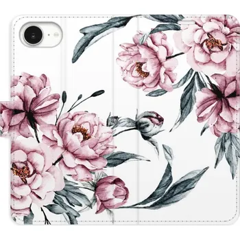 Pouzdro na mobilní telefon Flipové pouzdro iSaprio - Pink Flowers - iPhone 16e