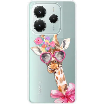Pouzdro na mobilní telefon Odolné silikonové pouzdro iSaprio - Lady Giraffe - Xiaomi Redmi Note 14 5G