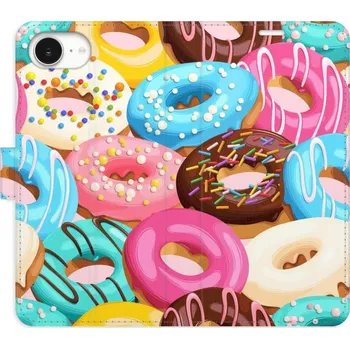 Pouzdro na mobilní telefon Flipové pouzdro iSaprio - Donuts Pattern 02 - iPhone 16e
