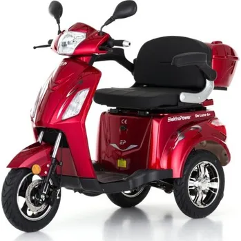 Elektrický invalidní skútr Elektropower Elektrická tříkolka DeLUXE 6+ Barva: Červenobílá