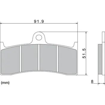 Brzdové destičky, NISSIN (semi-metalická směs) 2 ks v balení NISSIN M501-392