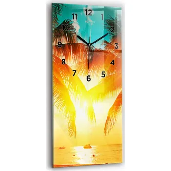 Hodiny Nástěnné hodiny Wallfluent odstíny žluté 30 cm