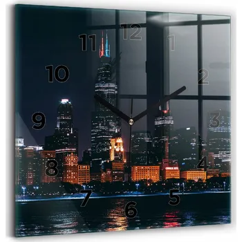 Hodiny Nástěnné hodiny Wallfluent černé 30 cm