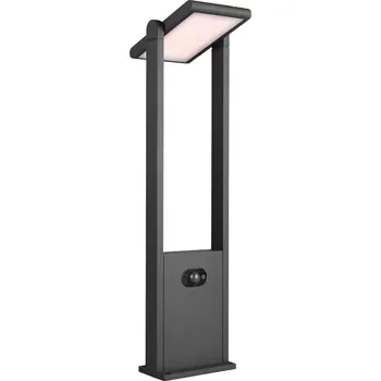 Venkovní osvětlení Trio Leuchten 453769142 MALAWI - LED venkovní stojací hybridní solární svítidlo se soumrakovým čidlem v antracitové barvě, LED 5W, 700lm, 2300 - 4000K, IP65, 101cm (Venkovní stojací svítidlo s čidlem v antracitové barvě se třemi způsoby napájení)