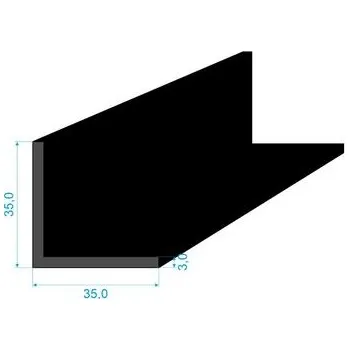Těsnění karosérie 05397035 profil tvaru "L", 35x35/3mm, EPDM 70ShA, délka 5000mm
