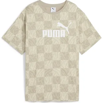 Dámské Tričko s krátkým rukávem PUMA ESS GRAPHIC RELAXED AOP TEE 68507087 – Béžová L
